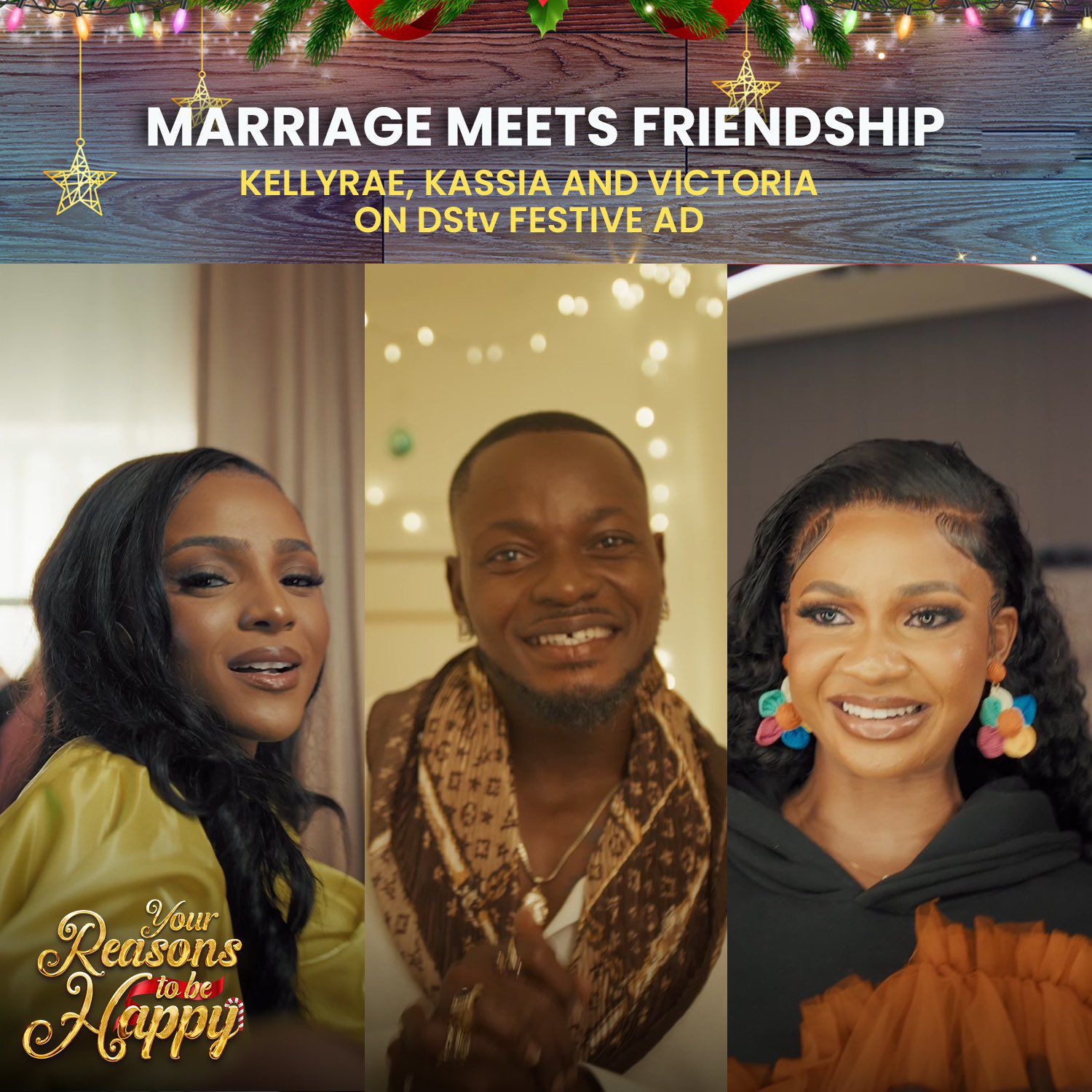 BBNaija stars, KellyRae, Kassia, Victoria feature in DSTV festive ad