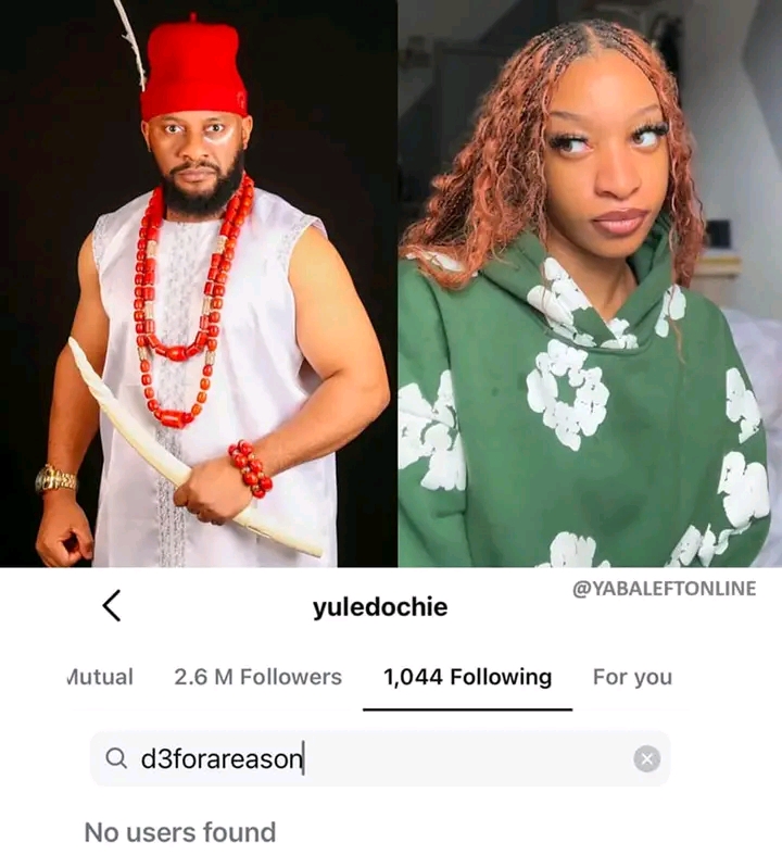 Screenshot of Yul Edochie Instagram account 